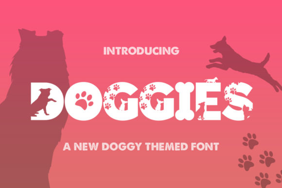 Doggies Silhouette Font