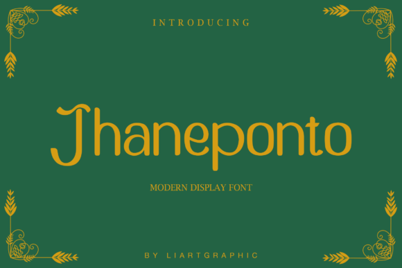 Jhaneponto Font for Creative Projects