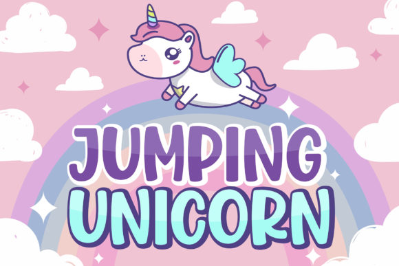 Jumping Unicorn Font for Business Branding