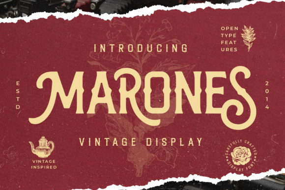 Marones Font: Bold & Vintage