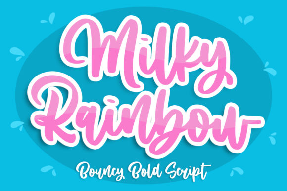 Milky Rainbow Font for Creative Projects