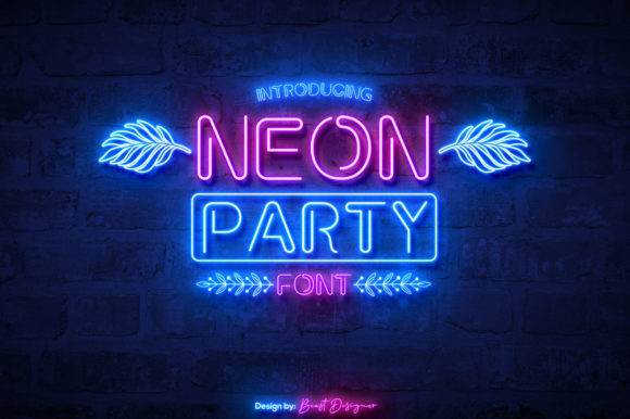 Neon Party Font for Bold Branding