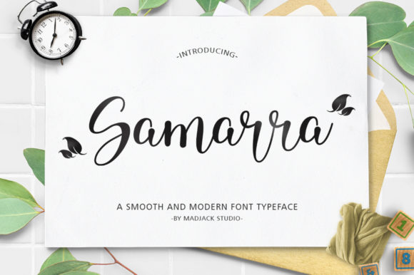 Samarra Font: A Bold Script for Romantic Branding Projects
